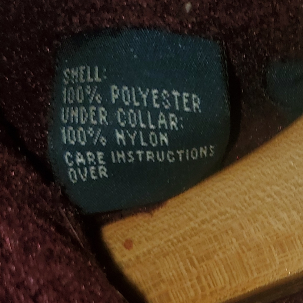 Vintage Polo RL Harrington Fleece Jacket Polartec Technology Burgundy Red - Picture 9 of 10